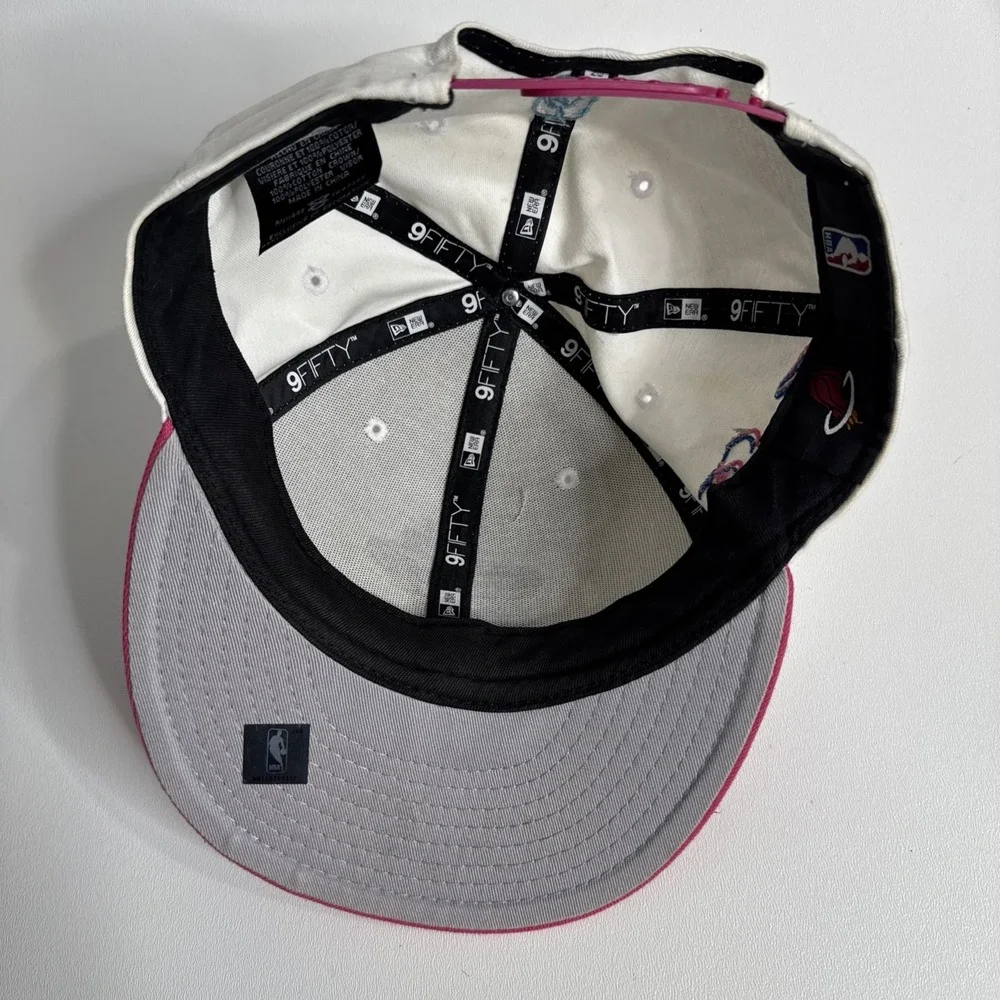 Miami Heat NBA‎ NEW ERA 9fifty Snapback Cap White Hot Pink